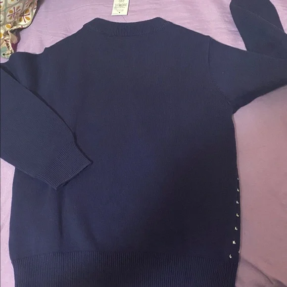 Disney GAP Navy Crewneck Sweater with White Snowflake Design - Picture 4 of 4